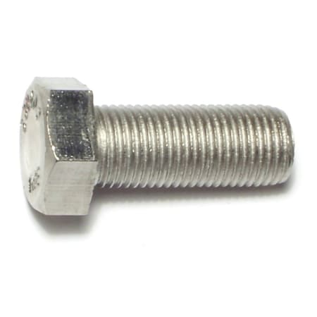 Midwest Fastener 18-8, 1/2"-20 Hex Head Cap Screw, Plain Stainless Steel, 1-1/4 in L, 4 PK 68064